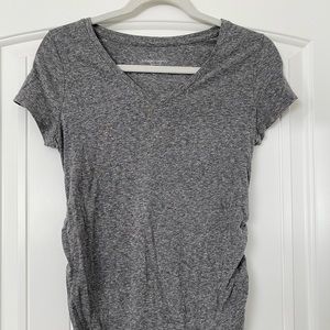 Liz Lange Maternity grey v-neck T-shirt size S